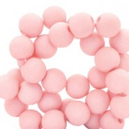 Acrylic beads 6mm round Matt Sunset pink